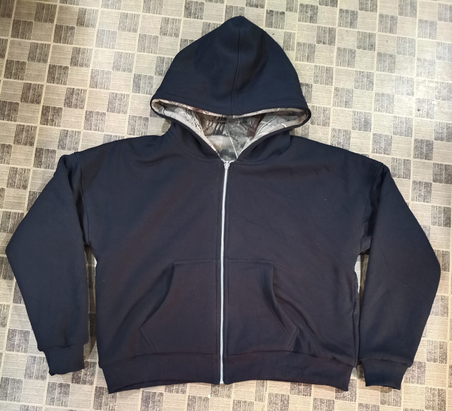 Premium Unisex Black Fleece Full-Zip Jacket